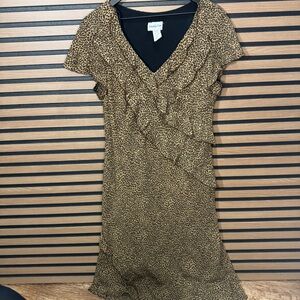 Vintage Amanda Lane Leopard Print Dress